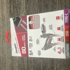 60W USB-C Power Delivery Cable - Red